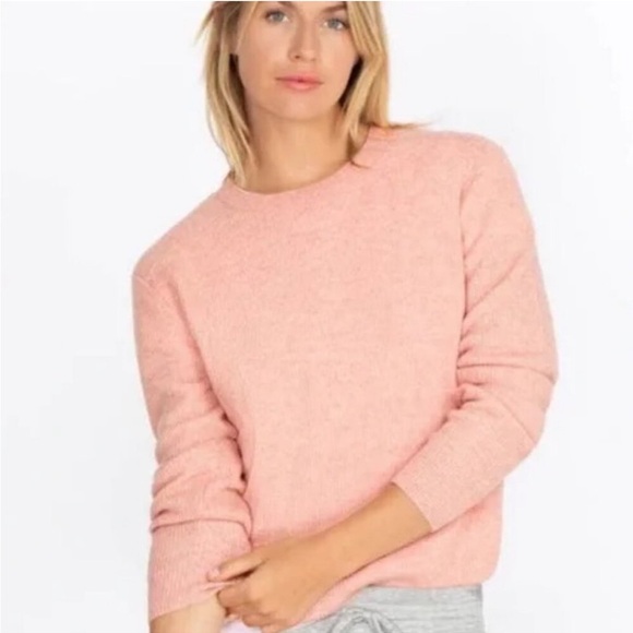 JOHNNY WAS CALME Cashmere Ribbed Pullover Sweater Blush Large - Picture 2 of 12